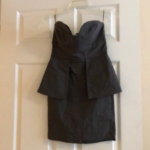 Gray Peplum Dress